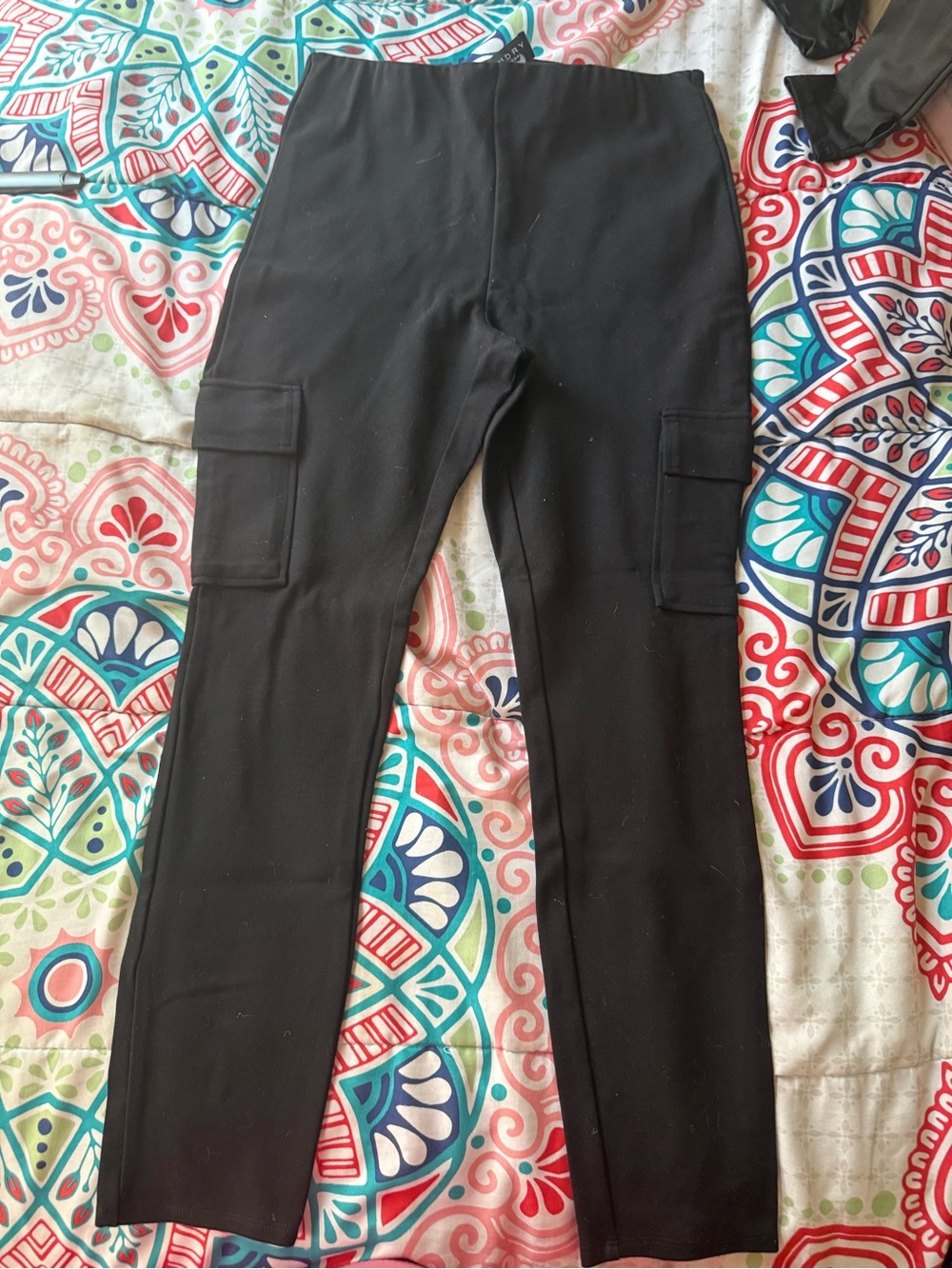 Black Cargo Leggings